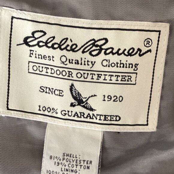 Eddie Bauer Men's Gray Sleeveless Vest Goose Down Size XL - Picture 8 of 9